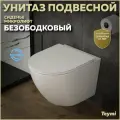 Унитаз подвесной торнадо безободковый с быстросъемным сиденьем микролифт Teymi Lina Vortex T40110