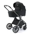 Коляска 2 в 1 Peppy Toscana, люлька, прогулочный блок, черная