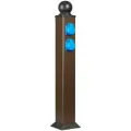 Садовый столбик с розетками Коричневый