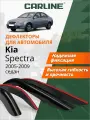Дефлекторы окон Carline Kia Spectra (Киа Спектра) 2005-2011 г. в. седан, накладные, 4шт