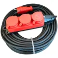 Удлинитель силовой 3 гнезда красный IP44 КГ тп-ХЛ 3х1,5 50м