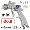 Краскопульт мини ISPRAY MJ11 (0,8мм) с бачком 125мл, голова HV180, Isistem