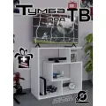 Тумба под телевизор напольная, ЛДСП, белая, 75см x 30см x 60см