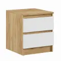 Тумба прикроватная «2 Мадера», 400×420×554 мм, дуб крафт золотой/белый