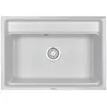 KS-7301, арктик (белый), кухонная мойка GRANULA, кварц