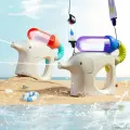 Электрический водяной пистолет слоненок, переносной ремешок, конфетно-красный.