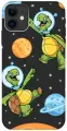 Силиконовый чехол на Apple iPhone 11 / Эпл Айфон 11 с рисунком CosmoTurtles Soft Touch черный