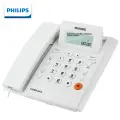 Стационарный телефон Philips CORD042 White, проводной телефон, идентификация вызывающего абонента, регулируемый экран