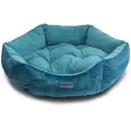 Лежанка Клампи Питон для собак и кошек, 60х60х17 см, круглая, голубая
