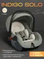 Автолюлька для новорожденных Indigo Solo, 0+ (до 13 кг), с рождения до 1.5 лет, зеленый