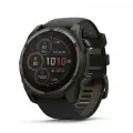 Смарт-часы Garmin Fenix 8 - 51 мм Solar, Sapphire титановый угольно-серый с DLC-покрытием и черным ремешком