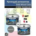 Кроющий антисептик Dufa Wood Color маренго 18л (9л - 2шт)