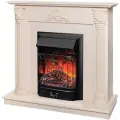 Электрокамин RealFlame Виола WT 612 айвори МДФ с очагом Majestic, имитация звука, обогрев, имитация пламени, пульт