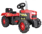 Трактор педальный, клаксон, красный