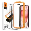 Защитное стекло Spigen Glass.tR AlignMaster для iPhone 15 Plus 2 шт (AGL06886)