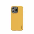 Чехол для iPhone 15 Pro (6.1), Recci Leather Case with MagSafe, c зашитой камер и кнопок, Оранжевый+Черный