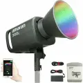 Осветитель Aputure amaran 300C, RGBWW 300W COB Video Light 26,580 люкс @1м с гиперрефлектором, 2,500K - 7,500K CCT с регулировкой G/M, APP Contorl (серый)