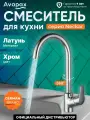 Смеситель для кухни с высоким поворотным изливом латунь AVAPAX Neckar хром (AP08171C)