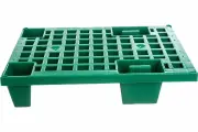 Тара. ру Паллет 600х400х130 перфорированный на ножках зеленый 14994