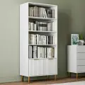 Шкаф книжный напольный на ножках BORDO Raenyra, 188*80*40 см, белый