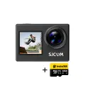 Экшн камера SJCAM SJ4000 Dual Screen Black, с картой памяти 64 ГБ, с креплением, водонепроницаемая 4K Ultra HD