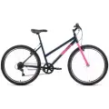 Женский велосипед Altair MTB HT 26 low (26 6 ск. рост. 17) 2022, темно-синий/розовый, IBK22AL26123