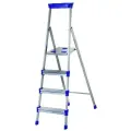 Стремянка Nika СМ4, широкие ступени, высота до рабочей площадки 845 мм, 4 ступени