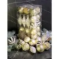 Большой набор елочных игрушек из пластика 40шт.