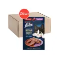 Корм влажный FELIX Вкусный паштет для взрослых кошек со вкусом говядины и ягнёнка, 75г 26шт