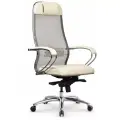 Компьютерное кресло METTA Samurai SL-1.04 для руководителя, обивка: сетка/искусственная кожа, цвет: молочный