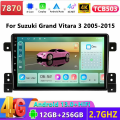 Штатная магнитола Сузуки Гранд Витара/Suzuki Grand Vitara 3 2005-2015 2 дин 7870SC 8 ядро A76 Android 13.0 TCB503 усилитель 4K