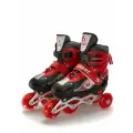 Роликовые коньки раздвижные, красные, размер L (39-42)