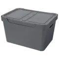 Ящик универсальный с крышкой 18л, 380х220мм, серый, прочный пластик