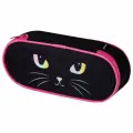 Упаковка 2 шт. Пенал-футляр BRAUBERG, 1 отделение, органайзер, полиэстер, 22x9x5 см, Cat eye, 271585