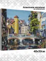 Алмазная мозаика Белоснежка Франция. Альпийская Венеция / 40х50 см / На подрамнике / Полная выкладка