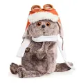 Игрушка мягкая Basik&Co Кот Басик, в шлеме и с шарфом, 30см