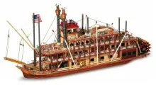 Модель корабля OcCre (Испания), пароход Mississippi, 650 часов, М.1:78