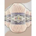 Пряжа для вязания Alize Velluto цвет 340 пудра, 100 г / 68 м, 5 мотков