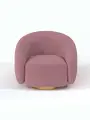Кресло Крутящееся Manons Maison Kali, механизм Нераскладной, Велюр розовый/цоколь Black, 82х73х79 см