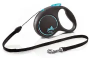 Поводок-рулетка Flexi Black Design трос S 5 м 12 кг синий