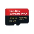 SanDisk micro SDXC 512 Gb Class 10 UHS-I A2 C10 V30 U3 Extreme Pro + адаптер (красный, черный)