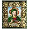 Набор для вышивания Образа в каменьях #77-и-71 Святая Зинаида, Вышивка бисером, 16.5 x 14.5 см
