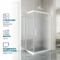 Душевой уголок GWMPKB019RC 115x95 см, цвет фурнитуры белый матовый, стекло матовое закаленное 6 мм