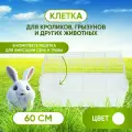 Клетка 60 см для кролика, морской свинки, грызунов и других животных (Белая)