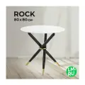 Стол Woodville Rock Белый/Черный Размеры: Высота 740мм Глубина 800мм Ширина 800мм