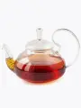 Чайник заварочный TimA ТР123 Дикая Вишня, боросиликатное стекло, прозрачный, 800 мл