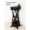 Подставка интерьерная для цветов напольная, 40x40 см, 3 полки, цвет черный