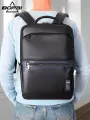 Рюкзак кожаный городской Bopai небольшой 15л, для ноутбука 15.6, с потайным карманом, водонепроницаемый, черный