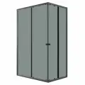 Душевое ограждение Niagara Eco NG-1012-14QT (120х80х190) прямоугольник, раздвижное, черный, стекло тонированное,1 место
