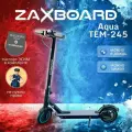 Электросамокат городской ZAXBOARD ES-9 PN AQUA TEM-245 (black-green) (пневматика) с аквазащитой, с паспортом ЭСИМ